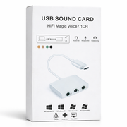 Adaptador de Placa de Som USB-C – Divisor de Áudio para Auscultadores e Microfone de 3,5 mm (HiFi 7.1) - (IT0074)
