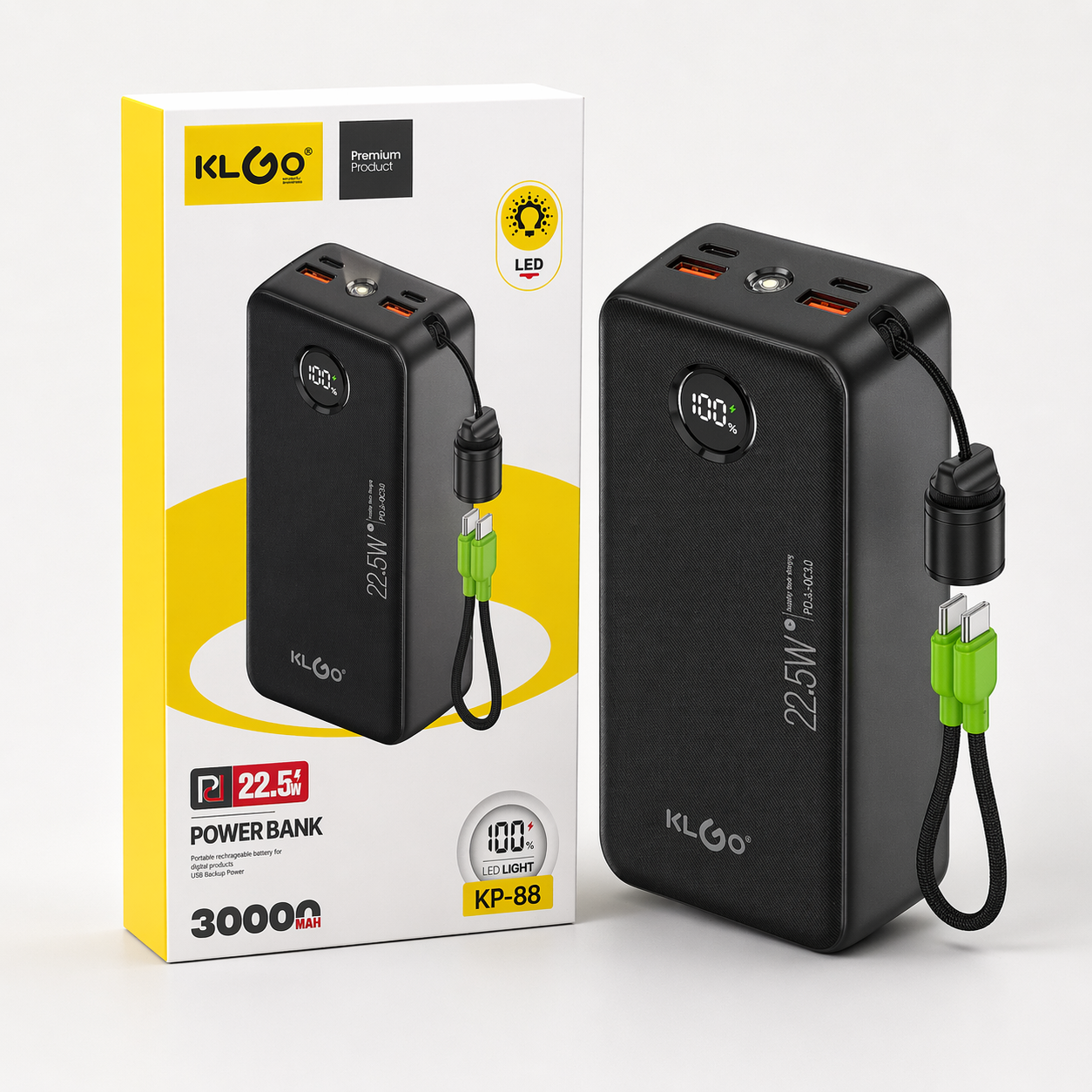 KLGO KP-88 Power Bank 30000mAh (IT0139)