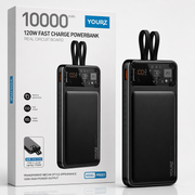 YOURZ PR001 Power Bank de Carregamento Rápido de 10000mAh 120W com Ecrã Digital