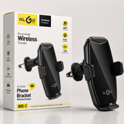 Suporte para Telemóvel para Carro Sem Fios KLGO WX-1 com Carregamento Rápido de 15W (IT0122)