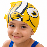 Touca de Natação de Silicone para Crianças – Design de Peixe Fofo (Estilo Desenho Animado 3D) (AYD273-49)