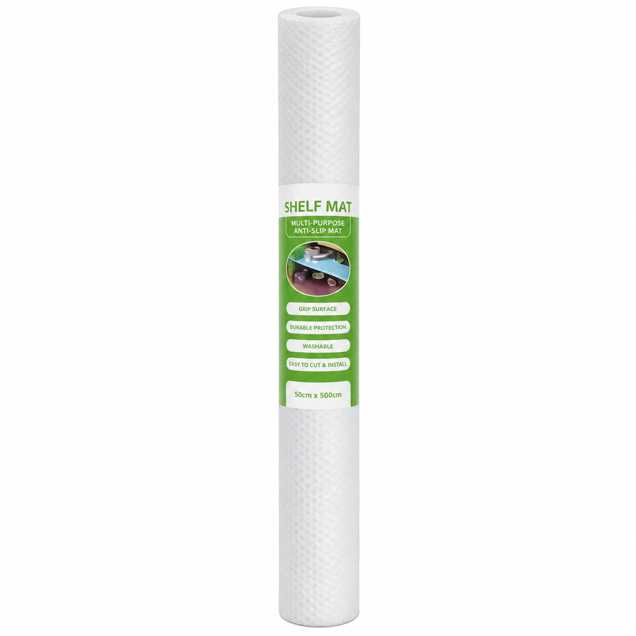 Rolo de Tapete Antiderrapante Multiusos para Prateleiras – Forro para Armários e Gavetas (50cm × 5m)-AYD263-12