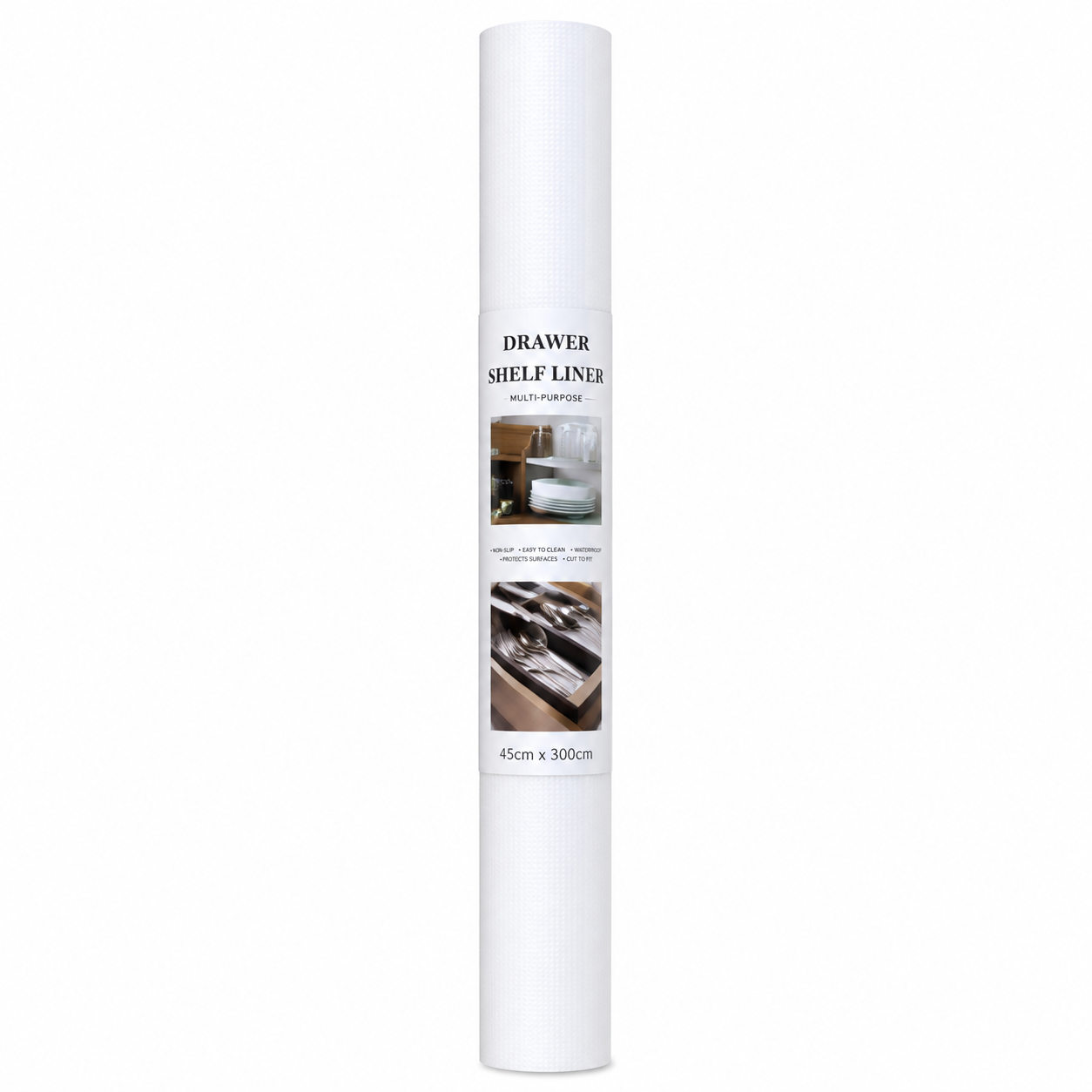 Rolo de Forro Transparente para Prateleiras e Gavetas – Tapete de Proteção Multiusos para Armários (45cm × 300cm) AYD263-13