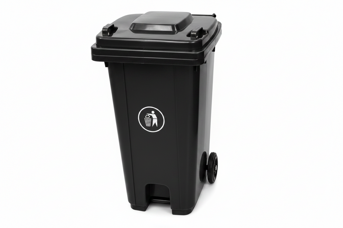 Heavy-Duty Wheeled Outdoor Garbage Bin with Lid-120L – Large Capacity Waste Container Com Pedal -AYD267-2