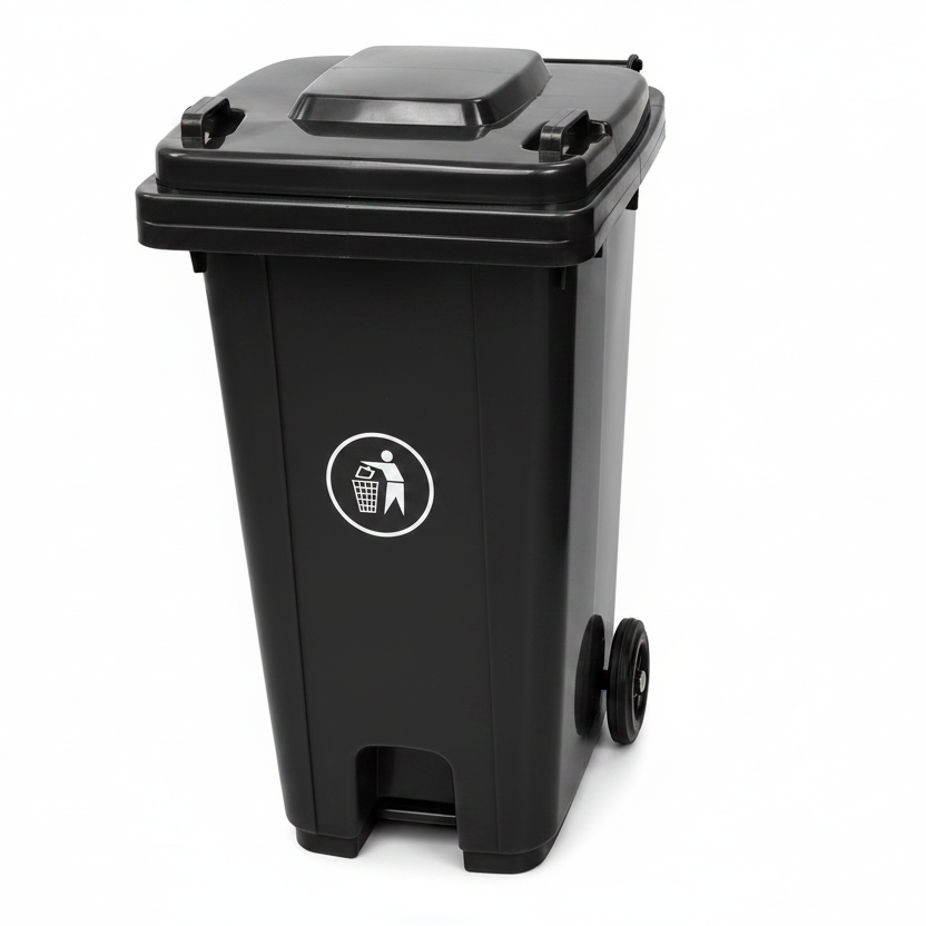 Heavy-Duty Wheeled Outdoor Garbage Bin with Lid 240L  – Large Capacity Waste Container-AYD267-1