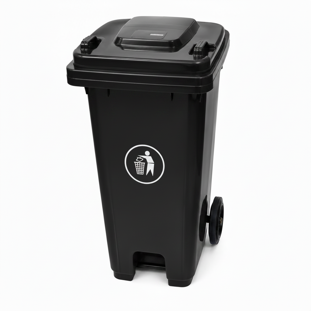 120L Heavy-Duty Wheeled Recycling Bin – Large Capacity Outdoor Waste Container -AYD267-3