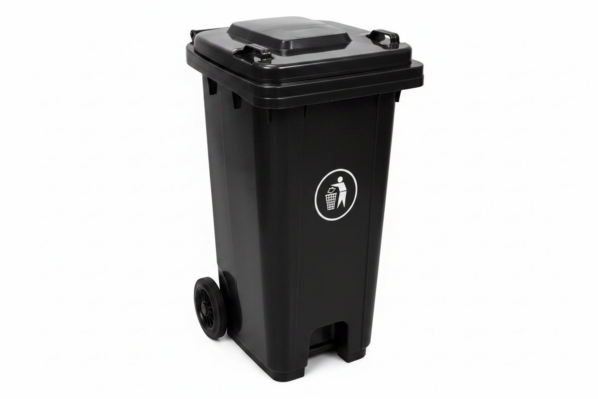 100L Heavy-Duty Wheeled Waste Bin – Large Capacity Outdoor Garbage Container ()-AYD267-4