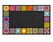 Capacho Decorativo Floral para Entrada – Tapete de Boas-Vindas Antiderrapante para Interior e Exterior - AYD308-25