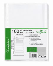 Protetores de Folhas Transparentes Dolphin A4 – Pacote de 100
