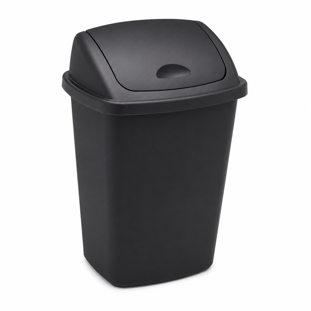 Caixote do Lixo de Plástico com Tampa Basculante 70L – Preto-AYD256-107