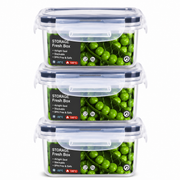 Conjunto de Recipientes Herméticos para Conservar Alimentos – Caixas Verdes Fresh Keeper, 3 Peças