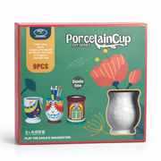 Kit de Pintura DIY de Chávenas de Porcelana (9 PEÇAS) – Conjunto de Artesanato Criativo para Crianças (BRI0221)