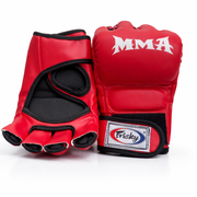 Luvas de Treino MMA Vermelhas – Luvas de Grappling e Sparring com Dedos Abertos (AYD275-9)
