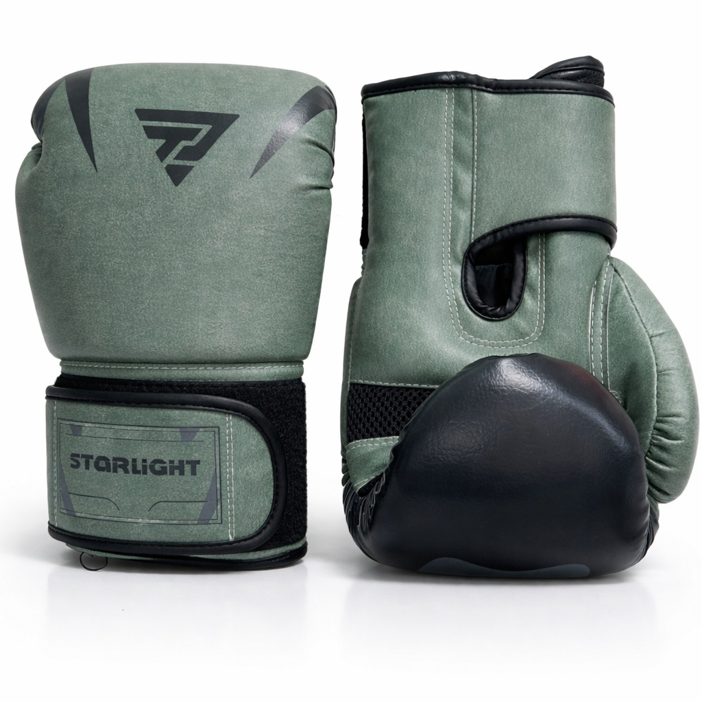 Luvas de Boxe Starlight Pro – Luvas Premium para Treino e Sparring (Verde/Preto) (AYD277-3)