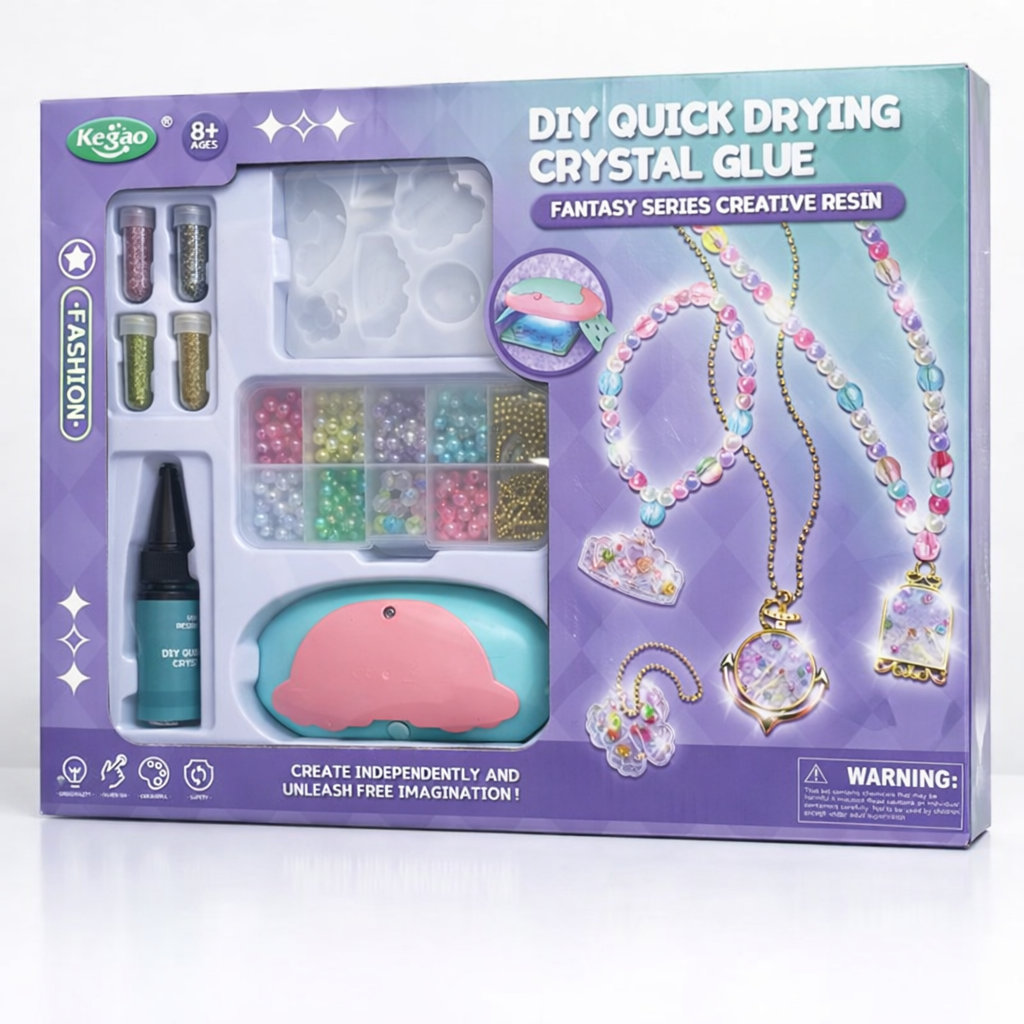 Kit de Joias de Resina Cristal DIY – Conjunto de Artesanato Criativo de Secagem Rápida para Crianças (Série Fantasia) (AYC270-33)