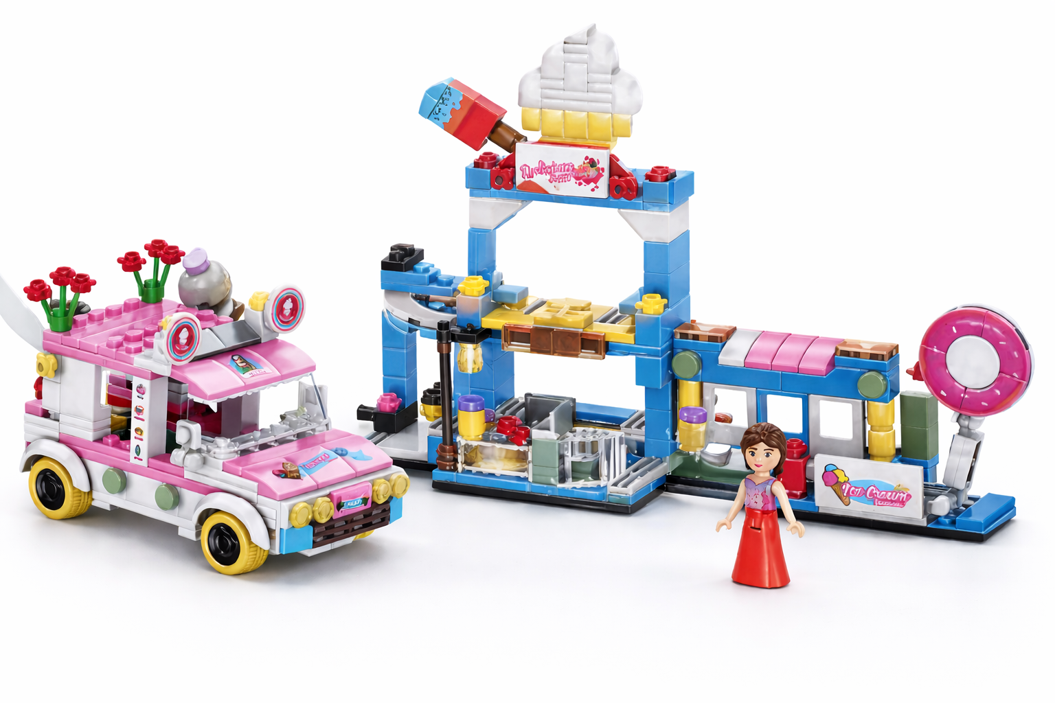 Conjunto de Construção Camião de Gelados & Café de Praia (AYC141-8)