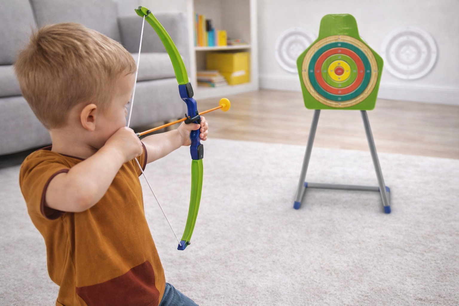 Conjunto de Tiro com Arco para Crianças com Suporte de Alvo – Brinquedo Desportivo Divertido (AYC318-1)