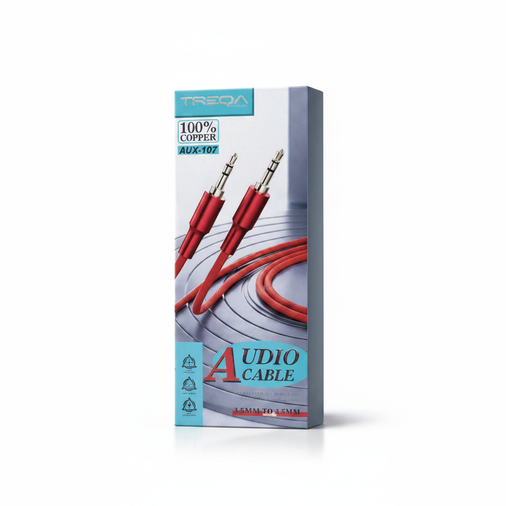 Cabo de Áudio AUX Premium de 3,5 mm – Cabo Stereo Trançado (CAB0010)