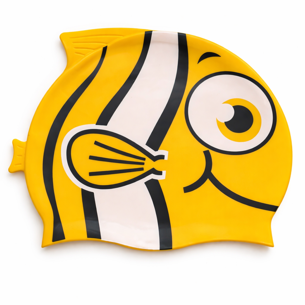 Touca de Natação de Silicone para Crianças – Design de Peixe Fofo (Estilo Desenho Animado 3D) (AYD273-49)