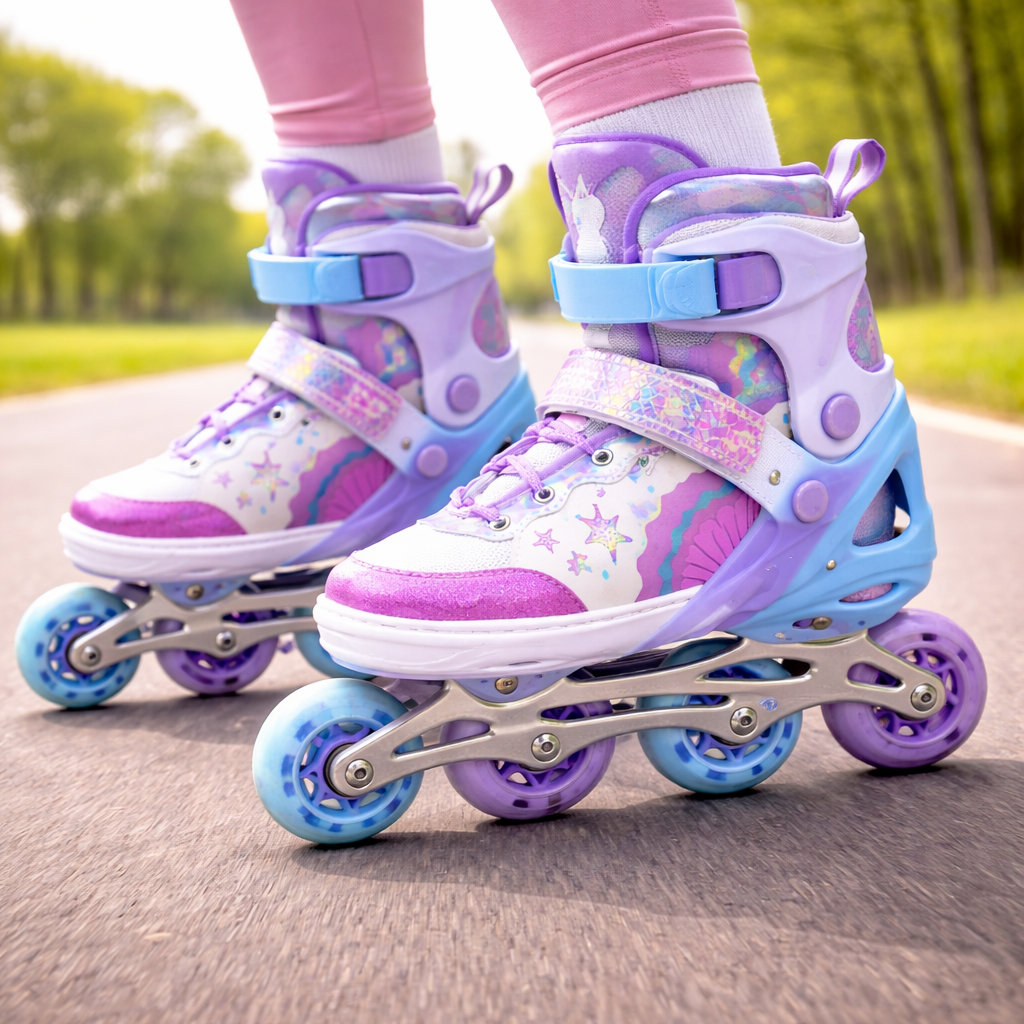 Patins em Linha Ajustáveis para Meninas – Edição Fantasia Brilhante (AYD320-29)