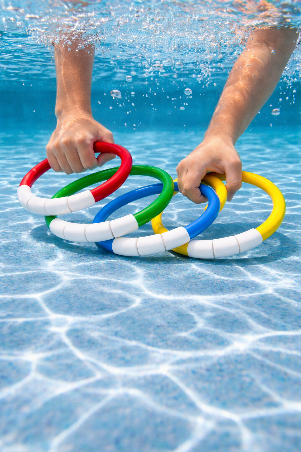 Conjunto de Mini Argolas de Mergulho – Jogo de Piscina e Banho para Crianças (4 Peças)-AYD273-13