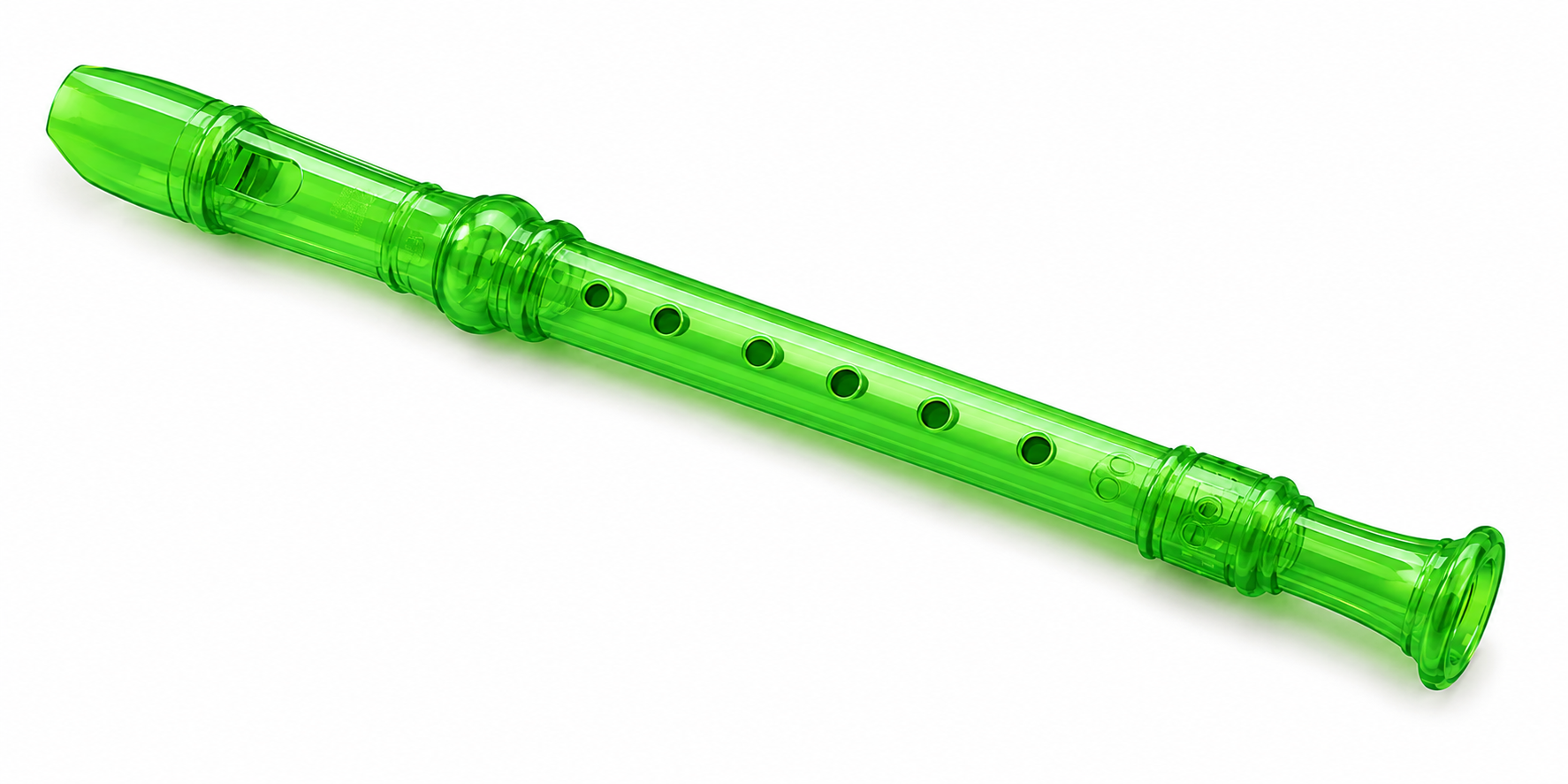 Flauta Transparente de Plástico Recorder