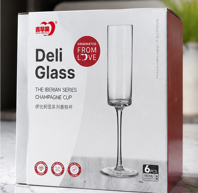 Conjunto de 6 Taças de Champanhe Deli Glass (TAC4007)