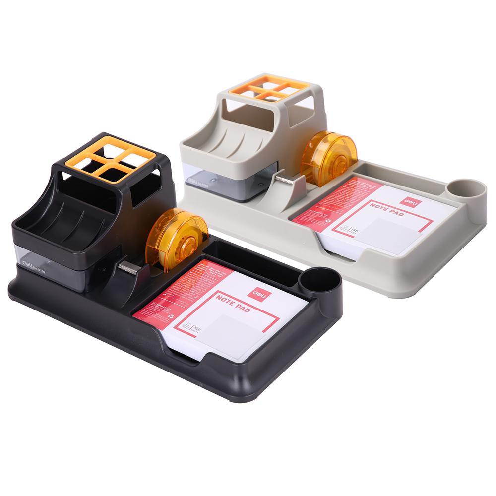 Deli Desk Organizer E9110 7-Compartment with Tape Dispenser