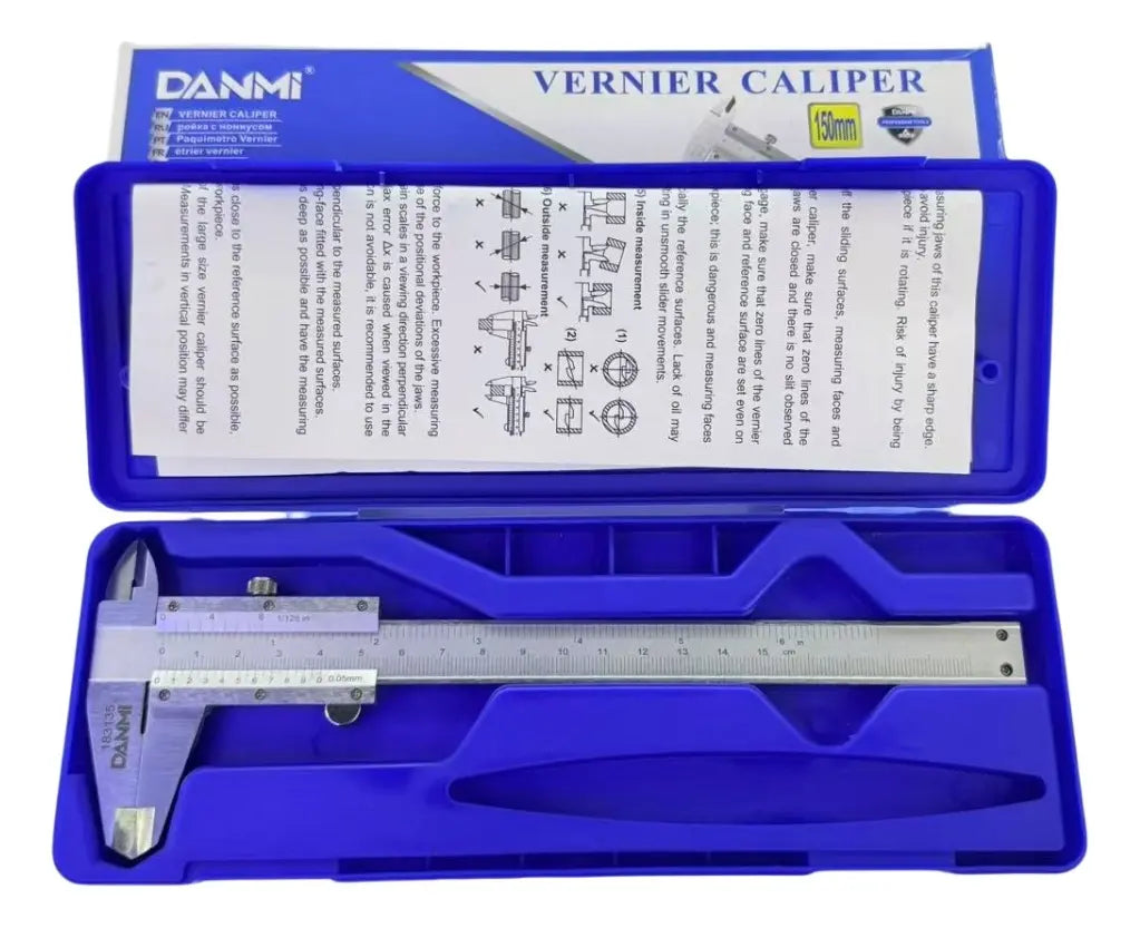 Danmi 150mm Analog Vernier Caliper with Storage Case