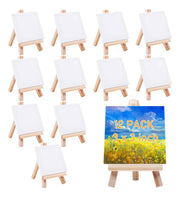 12-Piece Mini Canvas and Easel Painting Set