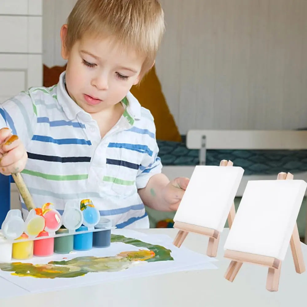 12-Piece Mini Canvas and Easel Painting Set
