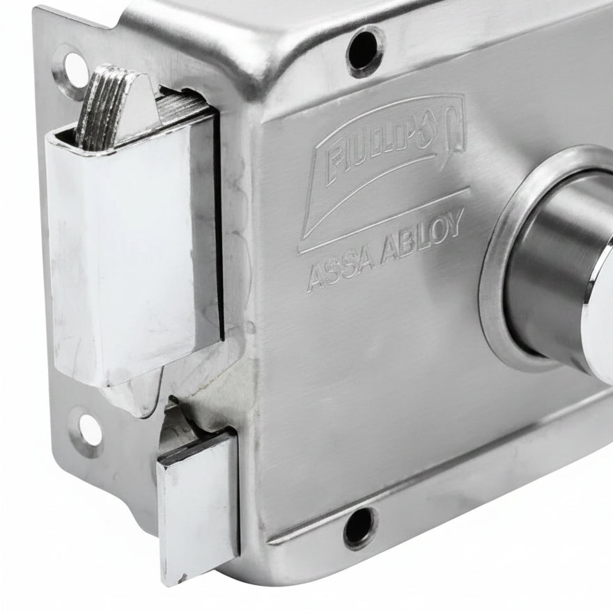Phillips HS-4000 IF Left-Hand Surface-Mounted Door Lock Chrome