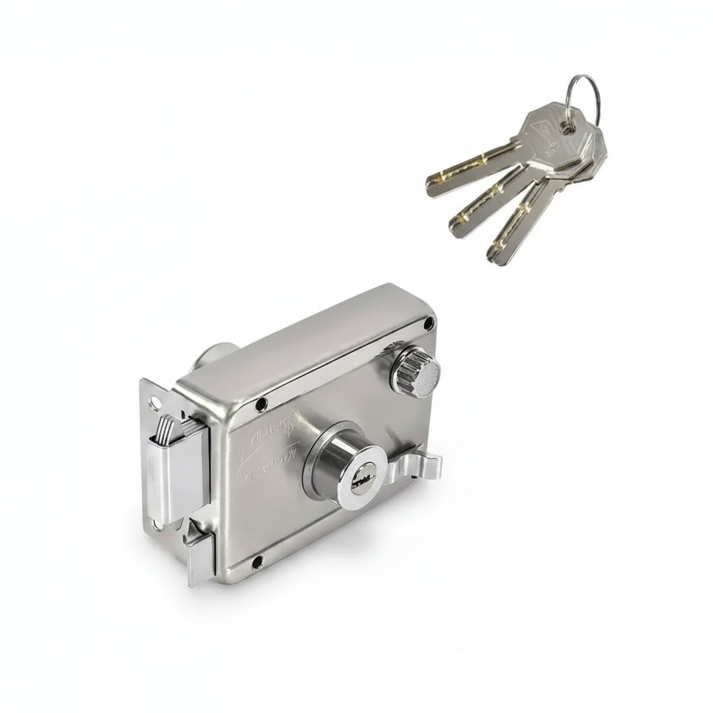 Phillips HS-4000 IF Left-Hand Surface-Mounted Door Lock Chrome