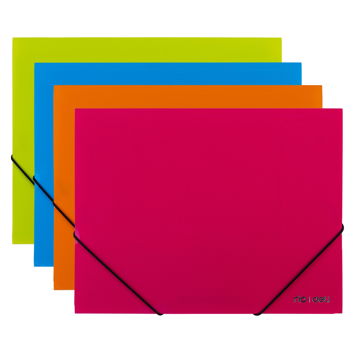 Deli Rio A4 3-Flap Elastic Document Folder Translucent