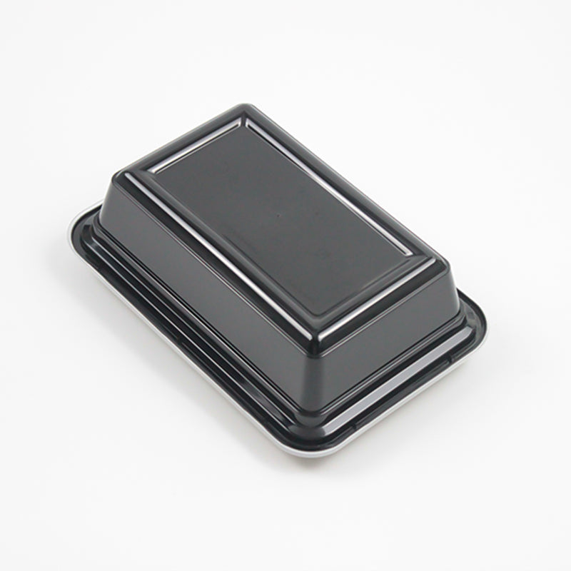 Disposable Plastic Lunch Box Microwave Safe Rectangle Black