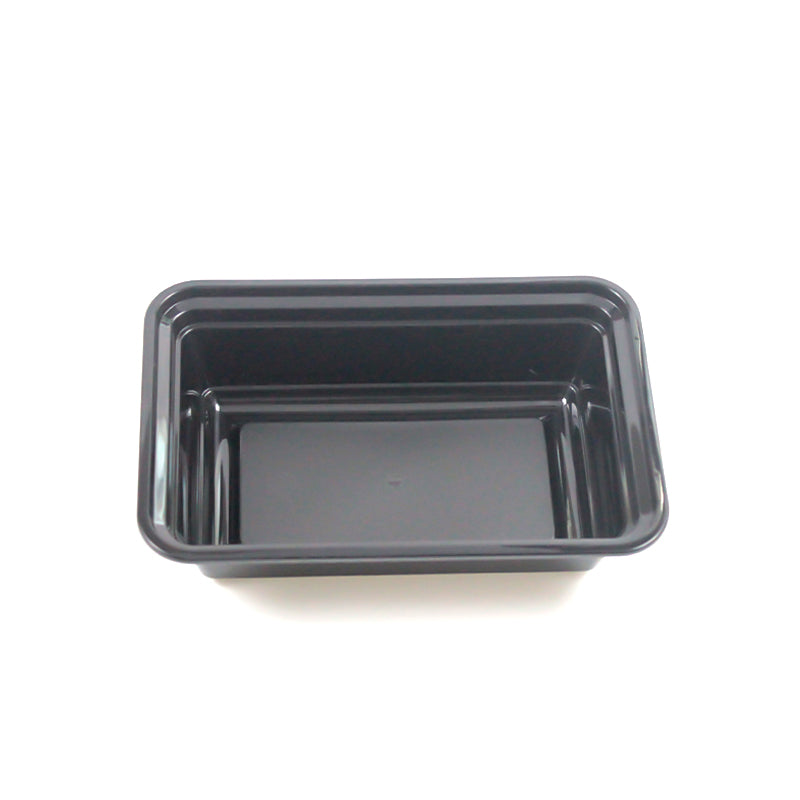 Disposable Plastic Lunch Box Microwave Safe Rectangle Black