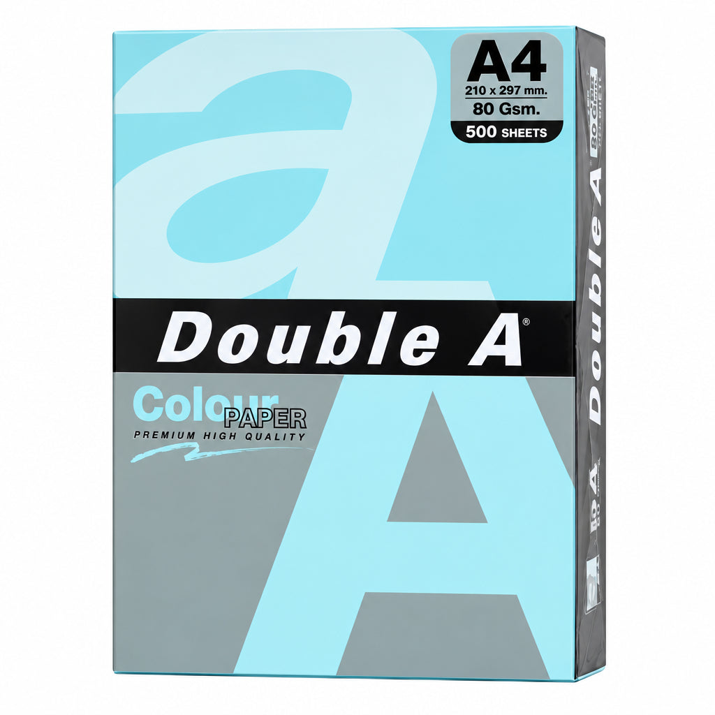 Double A 80gsm A4 Pastel Copy Paper 500 Sheets Ocean Blue