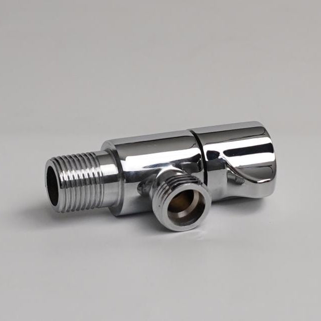 Brass 90-Degree Angle Stop Valve for Bathroom Plumbing