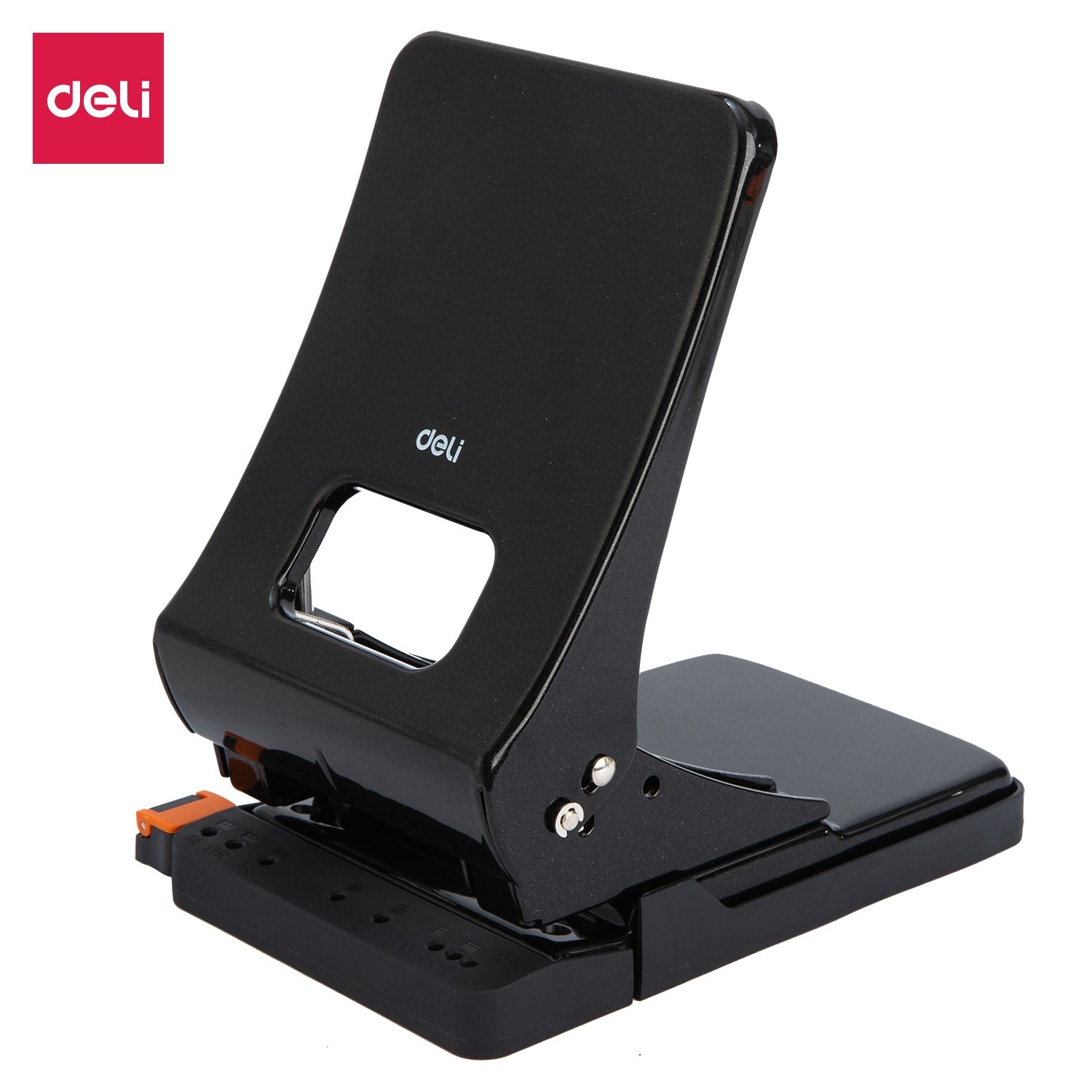Deli E0143 Effortless 2-Hole Metal Punch 45 Sheets Black