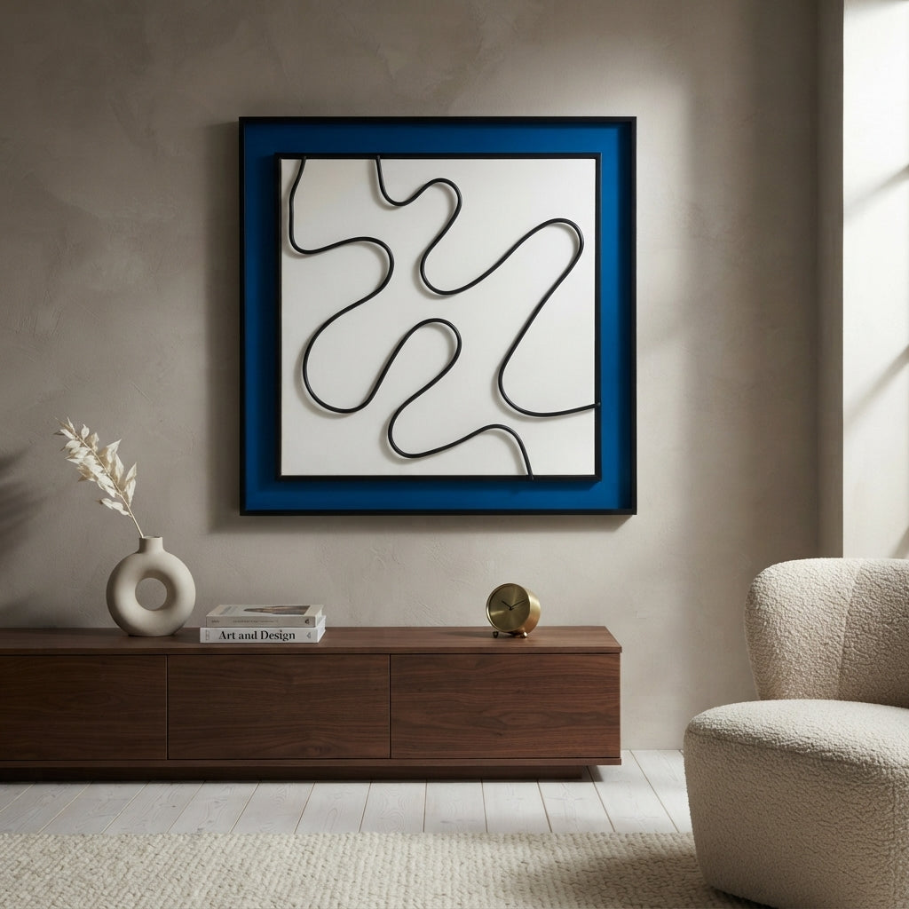 Quadro Decorativo 'Gato de Café', 40/40cm: Arte Rústica Exclusiva com Grãos Naturais para Dar Aconchego ao Ambiente - (AYD313-5)