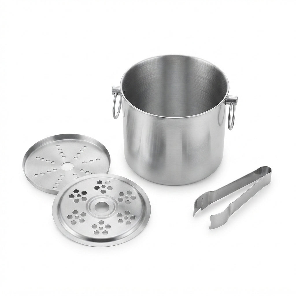Kit Balde de Gelo Profissional para Bar, 14cm: Isolamento Térmico e Praticidade Completa - (AYD233-39)