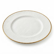 Prato Raso Texturizado, 26cm com Borda Dourada: Sofisticação e Charme para a Sua Mesa Posta - (AYD245-124)