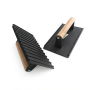 Cast Iron Grill and Meat Press: Perfect Grill Marks and Even Heat on the Griddle - (AYD241-21)