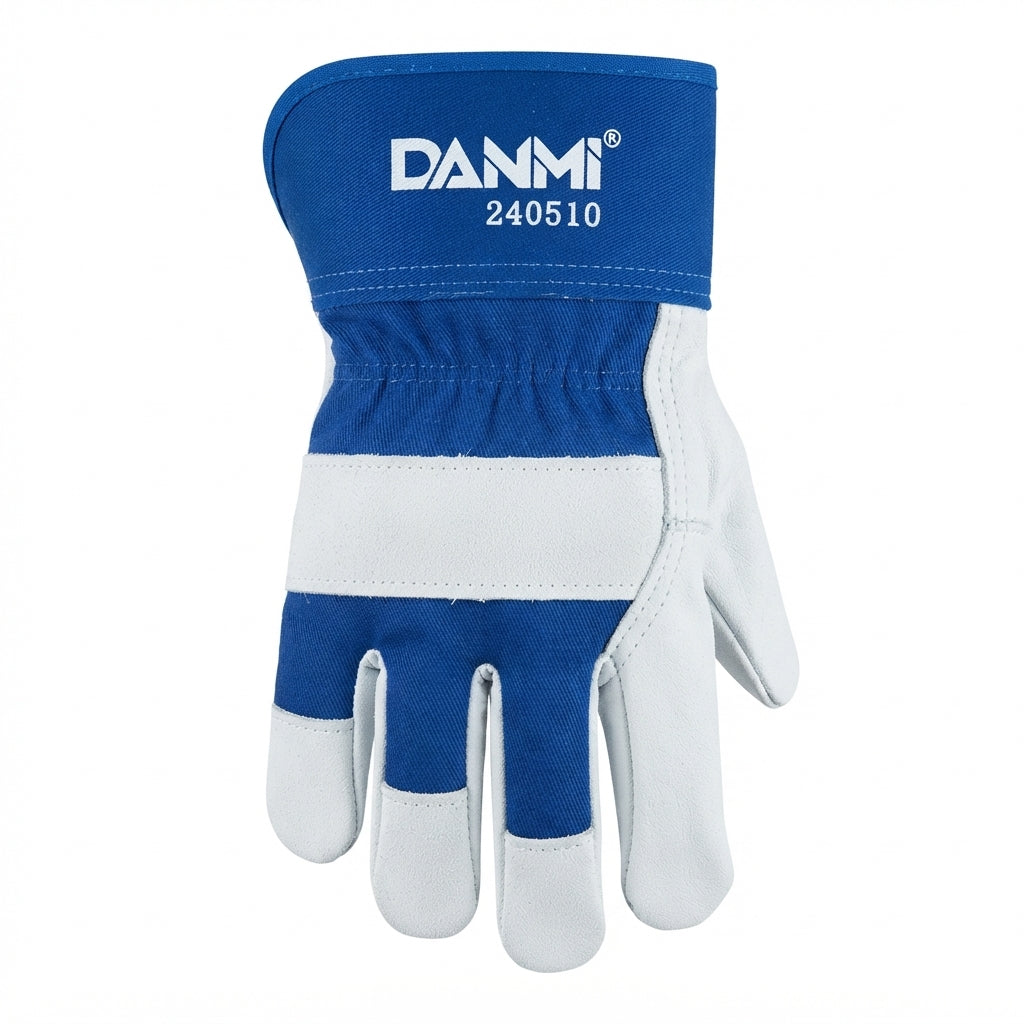 Luvas de Trabalho de Palma em Pele Dupla Blue Danmi - (luv0013)