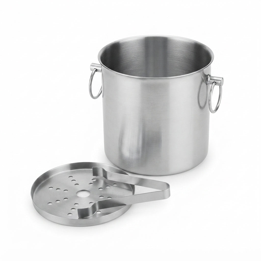 Balde de Gelo Inox Premium com Acessórios, 16cm: Estilo e Durabilidade para Seus Drinques - (AYD233-40)