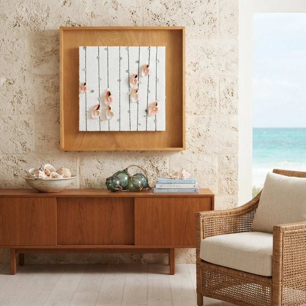 Contemporary Decorative Art Collection, 30x30cm: Exclusive Compositions with Textures and Natural Elements - (AYD313-10)