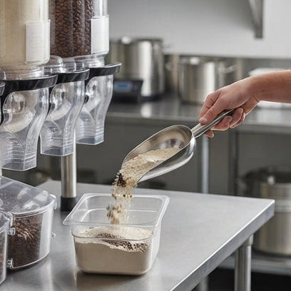 Pá Dosadora Compacta 19cm em Inox: Praticidade e Higiene para o Seu Negócio - (AYD233-21)