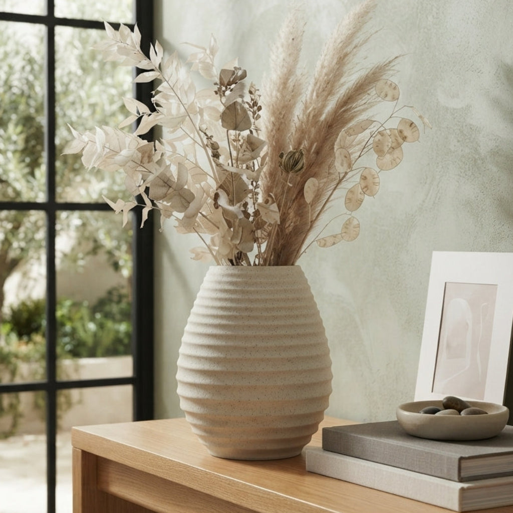 Modern White Ceramic Vase - (AYD312-3)