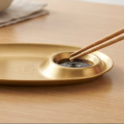 Bandeja Petisqueira Individual em Aço Inoxidável SUS 304: Sofisticação Moderna na Apresentação de Sushi e Petiscos - (PRA0066)