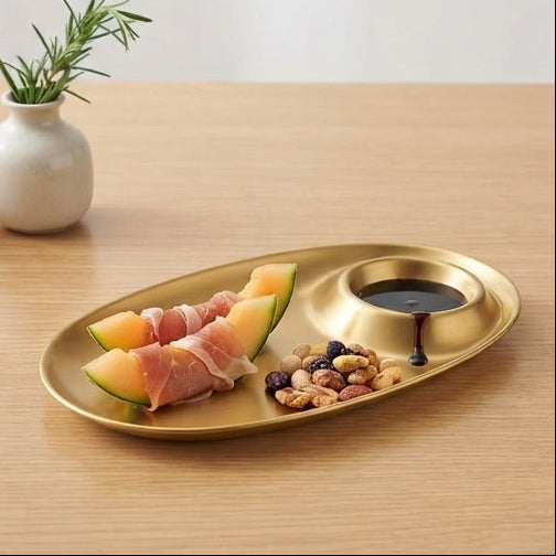Bandeja Petisqueira Individual em Aço Inoxidável SUS 304: Sofisticação Moderna na Apresentação de Sushi e Petiscos - (PRA0066)